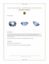 1.95 Ct. Bi Color / Parti Sapphire from Ceylon (Sri Lanka) Appraisal