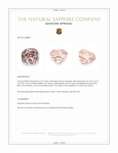 1.81 Ct. Peach Sapphire from Ceylon (Sri Lanka) Appraisal