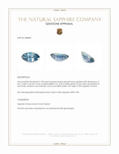 1.08 Ct. Greenish Blue Sapphire from Kenya Appraisal