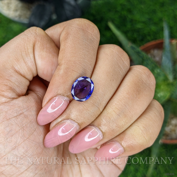 3.15 Ct. Purplish Blue Sapphire from Ceylon (Sri Lanka)