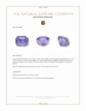 2.16 Ct. Pinkish Purple Opalescence Sapphire from Ceylon (Sri Lanka) Appraisal
