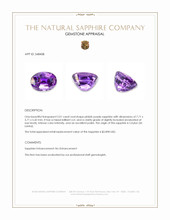 2.01 Ct. Pinkish Purple Sapphire from Ceylon (Sri Lanka) Appraisal