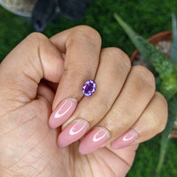 2.01 Ct. Pinkish Purple Sapphire from Ceylon (Sri Lanka) Life Style