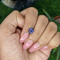 1.61 Ct. Bluish Purple Sapphire from Ceylon (Sri Lanka) Life Style