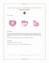 3.23 Ct. Purplish Pink Sapphire from Ceylon (Sri Lanka) Appraisal