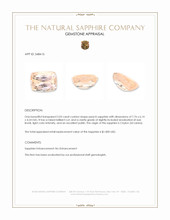 2.03 Ct. Peach Sapphire from Ceylon (Sri Lanka) Appraisal