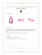 1.01 Ct. Pink Sapphire from Ceylon (Sri Lanka) Appraisal