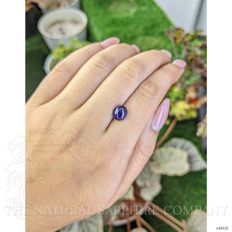 2.82 Ct. Purplish Blue Cabochon Star Sapphire from Ceylon (Sri Lanka)