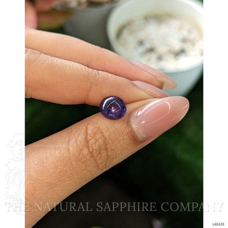 2.82 Ct. Purplish Blue Cabochon Star Sapphire from Ceylon (Sri Lanka)