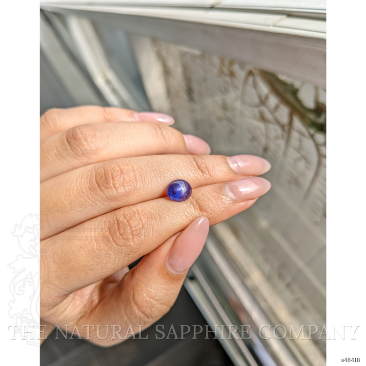 2.82 Ct. Purplish Blue Cabochon Star Sapphire from Ceylon (Sri Lanka)