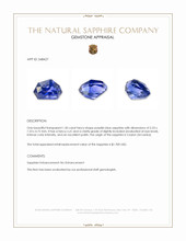 1.50 Ct. Purplish Blue Sapphire from Ceylon (Sri Lanka) Appraisal