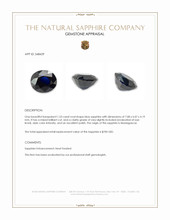 1.53 Ct. Blue Sapphire from Madagascar Appraisal