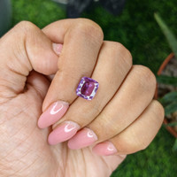 3.02 Ct. Pinkish Purple Sapphire from Ceylon (Sri Lanka) Life Style