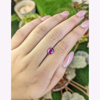 1.30 Ct. Reddish Pink Sapphire from Ceylon (Sri Lanka) Life Style