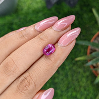 2.54 Ct. Purplish Pink Sapphire from Ceylon (Sri Lanka) Life Style