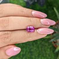 2.54 Ct. Purplish Pink Sapphire from Ceylon (Sri Lanka) Life Style
