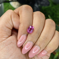 2.54 Ct. Purplish Pink Sapphire from Ceylon (Sri Lanka) Life Style