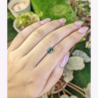 1.04 Ct. Bluish Green Sapphire from Ceylon (Sri Lanka) Life Style