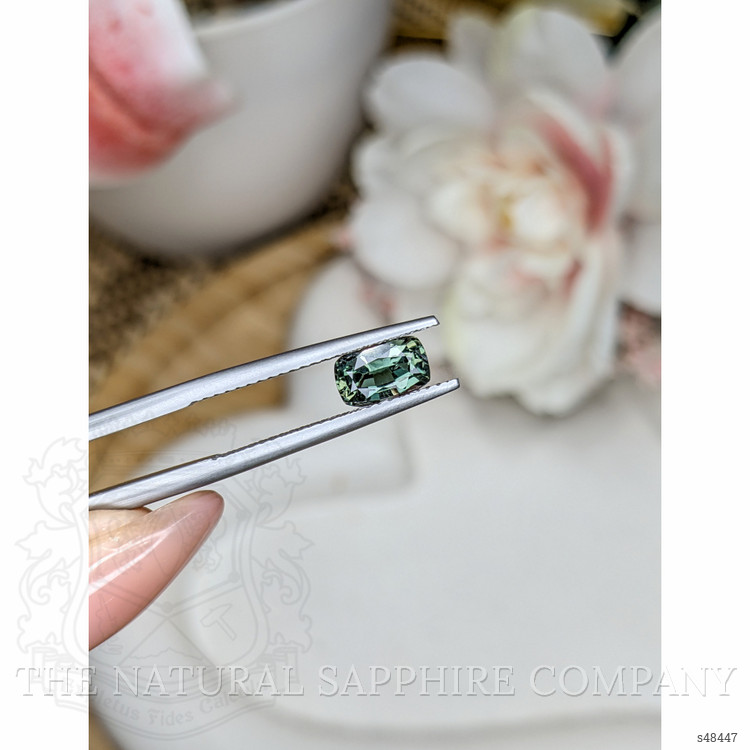 1.04 Ct. Bluish Green Sapphire from Ceylon (Sri Lanka)