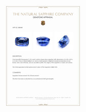 1.03 Ct. Blue Sapphire from Ceylon (Sri Lanka) Appraisal