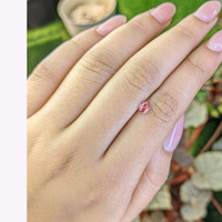 0.48 Ct. Padparadscha Sapphire from Ceylon (Sri Lanka) Life Style