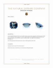 0.56 Ct. Greenish Blue Sapphire from Madagascar Appraisal