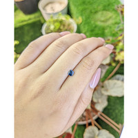 0.56 Ct. Greenish Blue Sapphire from Madagascar Life Style