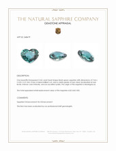 5.06 Ct. Bluish Green Sapphire from Madagascar Appraisal