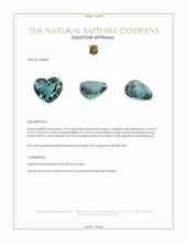 4.59 Ct. Bluish Green Sapphire from Madagascar Appraisal