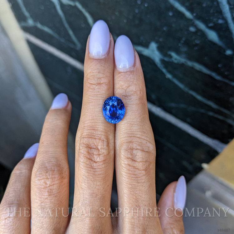 6.05 Ct. Blue Sapphire from Ceylon (Sri Lanka)