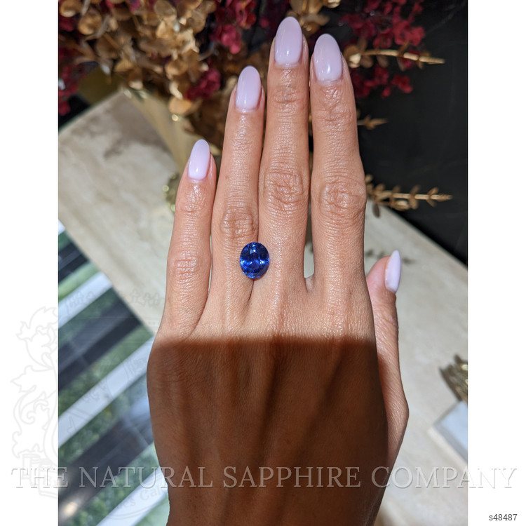 6.05 Ct. Blue Sapphire from Ceylon (Sri Lanka)