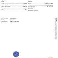 2.13 Ct. Sapphire from Ceylon (Sri Lanka) Scan Report