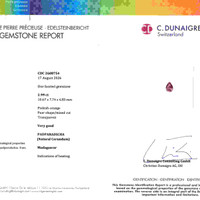 2.99 Ct. Padparadscha Sapphire from Madagascar Scan Report