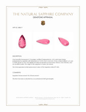 4.55 Ct. Padparadscha Sapphire from Ceylon (Sri Lanka) Appraisal