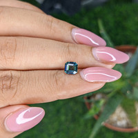 1.03 Ct. Bluish Green Sapphire from Madagascar Life Style
