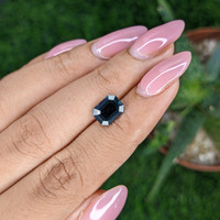 2.55 Ct. Bluish Green Sapphire from Madagascar Life Style