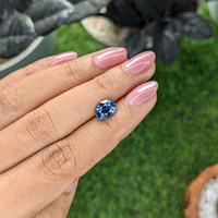 2.16 Ct. Greyish Blue Sapphire from Madagascar Life Style