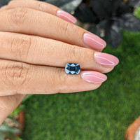 1.51 Ct. Greenish Blue Sapphire from Madagascar Life Style