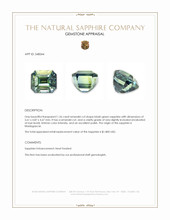 1.26 Ct. Bluish Green Sapphire from Madagascar Appraisal