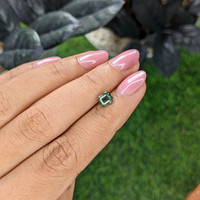 1.26 Ct. Bluish Green Sapphire from Madagascar Life Style