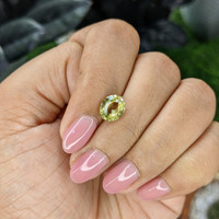 2.09 Ct. Greenish Yellow Sapphire from Madagascar Life Style