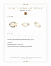 1.58 Ct. Yellow Sapphire from Madagascar Appraisal