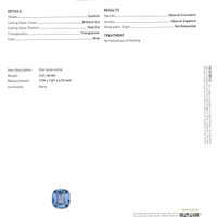 2.61 Ct. Blue Sapphire from Ceylon (Sri Lanka) Scan Report