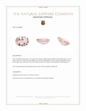 1.39 Ct. Purplish Pink Sapphire from Madagascar Appraisal