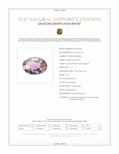 1.14 Ct. Pinkish Purple Sapphire from Madagascar Scan Report
