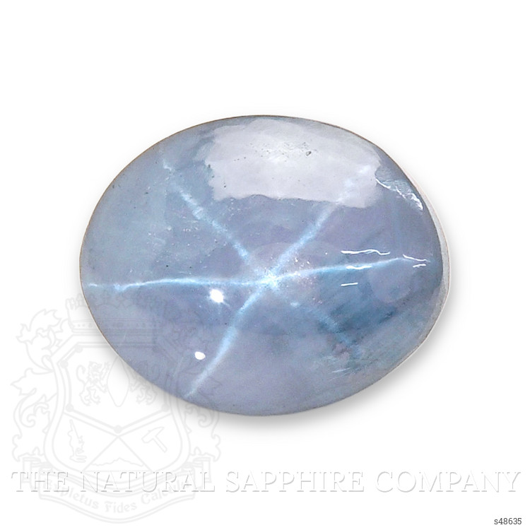 3.59 Ct. Bluish Grey Cabochon Star Sapphire from Ceylon (Sri Lanka)