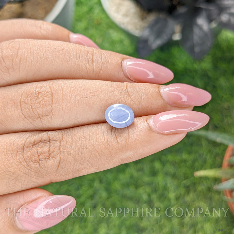 3.59 Ct. Bluish Grey Cabochon Star Sapphire from Ceylon (Sri Lanka)