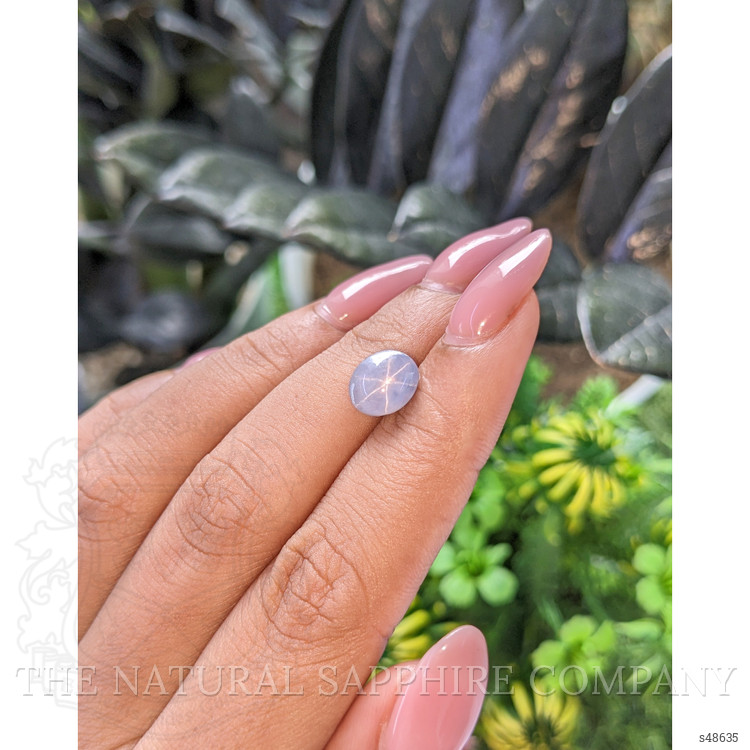 3.59 Ct. Bluish Grey Cabochon Star Sapphire from Ceylon (Sri Lanka)