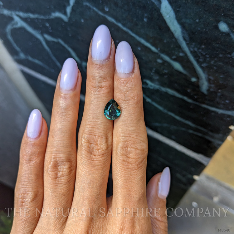 3.46 Ct. Bluish Green Sapphire from Montana
