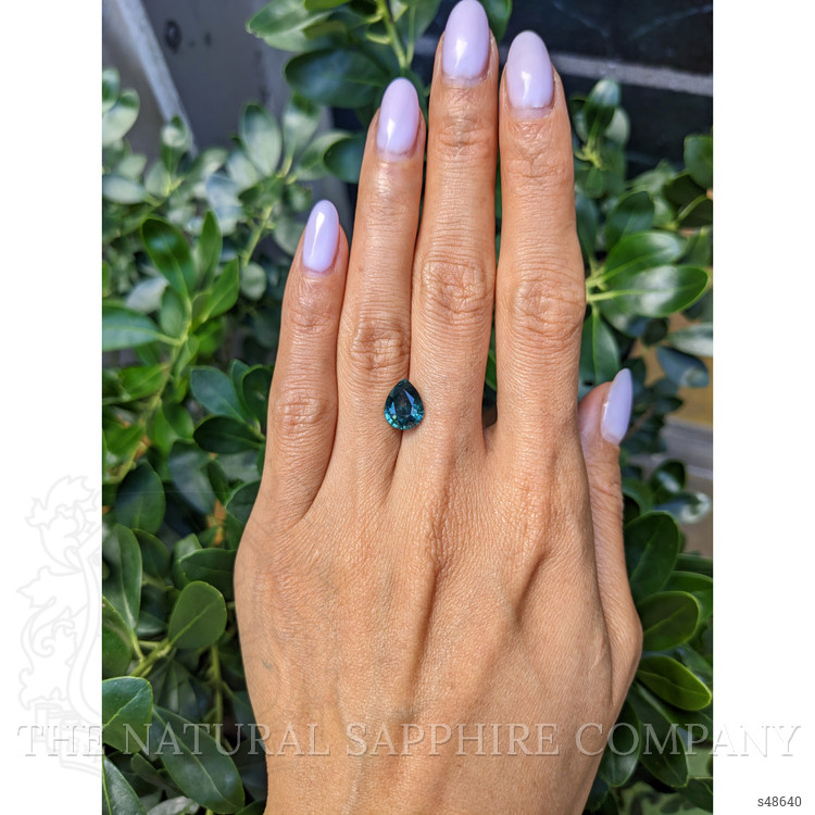 3.46 Ct. Bluish Green Sapphire from Montana